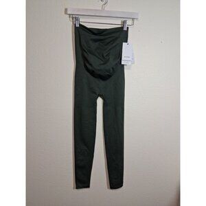 NWT Blanqui Maternity Leggings Athletic Workout Gym Yoga Green Women's Sz Small